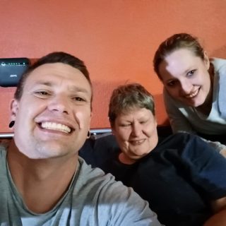 Morgan, his mom and Gwenyth Morgan, his mom and Gwenyth
